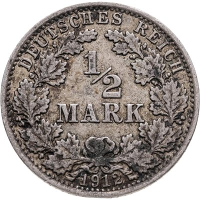 купить Германия 1/2 марки 1912, знак монетного двора: "A" - Берлин