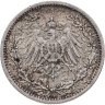 Купить Германия 1/2 марки 1912, знак монетного двора: "A" - Берлин