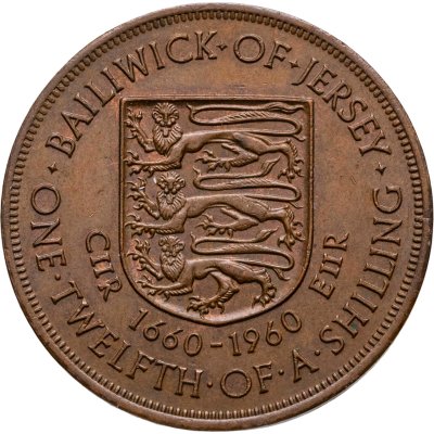 купить Джерси 1/12 шиллинга (shilling) 1960 300 лет вступления на престол короля Карла II