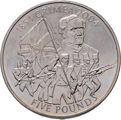 купить Гернси 5 фунтов (pounds) 2004 "150 лет Крымской войне"