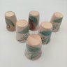 Купить Набор из 6-ти стопок с цветочным декором, керамика, роспись, СССР, 1970-1990 гг.