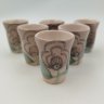 Купить Набор из 6-ти стопок с цветочным декором, керамика, роспись, СССР, 1970-1990 гг.