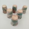 Купить Набор из 6-ти стопок с цветочным декором, керамика, роспись, СССР, 1970-1990 гг.