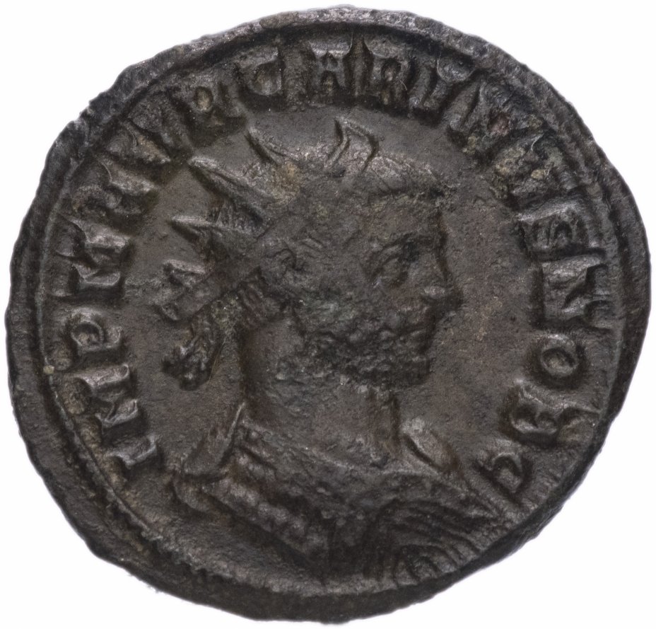 купить Римская Империя Карин 283–285 гг антониниан (реверс: Император стоит вправо, принимает от Юпитера Викторию на шаре)