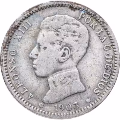 купить Испания 1 песета (peseta) 1903