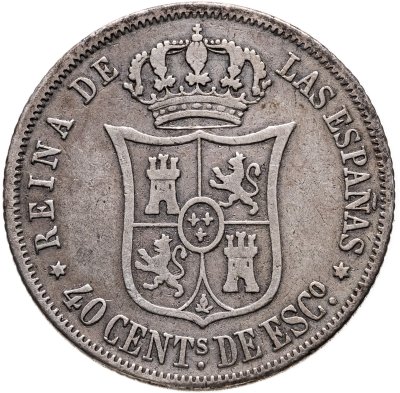 купить Испания 40 сентимо (centimos) 1867