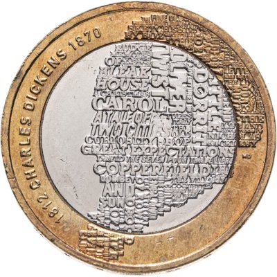 купить Великобритания 2 фунта (pounds) 2012 "200 лет со дня рождения Чарльза Диккенса"