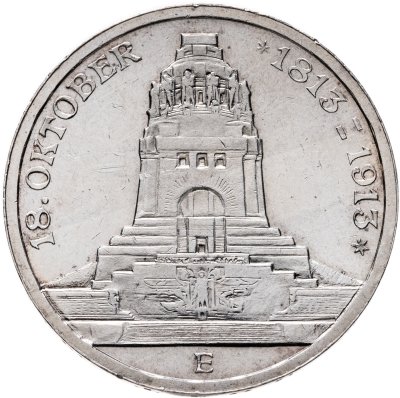 купить Германия (Империя), Саксония 3 марки (mark) 1913 "100 лет битвы при Лейпциге (битве народов)"