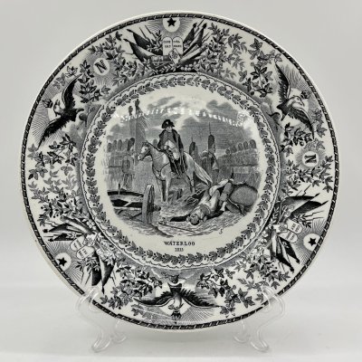 купить Декоративная тарелка "Waterloo 1815" ("Битва при Ватерлоо"), Societe Ceramique Maestricht, фаянс, деколь, Франция, 1870-1900 гг.
