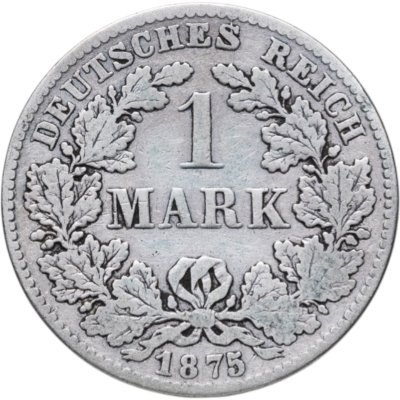 купить Германия 1 марка 1875 H знак монетного двора: "H" - Дармштадт