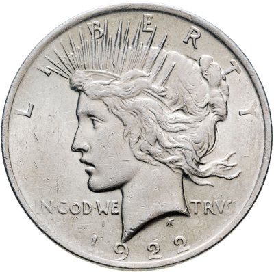 купить США 1 доллар 1922, без обозначения монетного двора