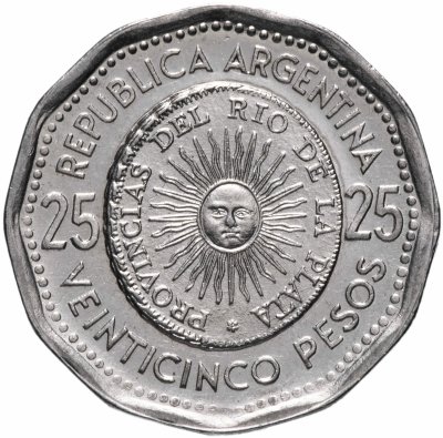 купить Аргентина 25 песо (pesos) 1967