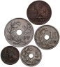 Купить Бельгия набор монет 1905-1908 (5 шт) Леопольд второй
