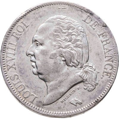купить Франция 5 франков (francs) 1822 Людовик XVIII