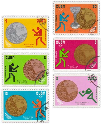 купить Куба набор из 6 марок "XX летние Олимпийские игры (Мюнхен). 1972"