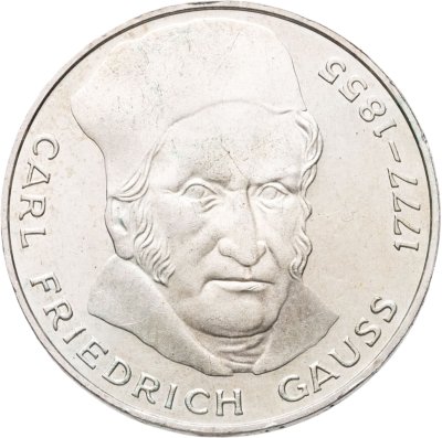 купить Германия 5 марок (deutsche mark) 1977 200 лет со дня рождения Карла Фридриха Гаусса