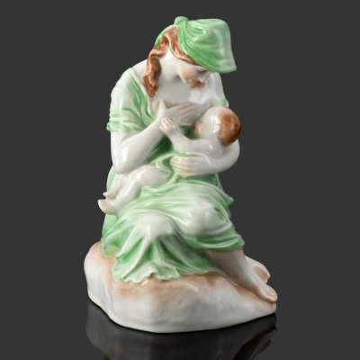 купить Статуэтка "Материнство" ("Мать и дитя"), фарфор, роспись, Herend (Херенд), Венгрия, 1970-1990 гг.