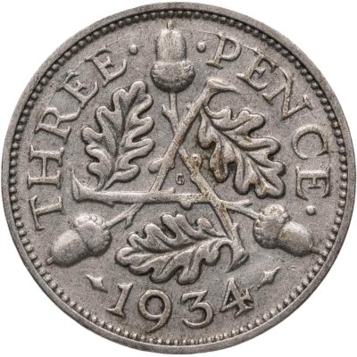 купить Великобритания 3 пенса (pence) 1934