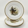 Купить Набор тарелок на 5 персон, украшенных изображением лесных обитателей, фарфор, деколь, золочение, Германия, 1980-2000 гг.