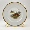Купить Набор тарелок на 5 персон, украшенных изображением лесных обитателей, фарфор, деколь, золочение, Германия, 1980-2000 гг.