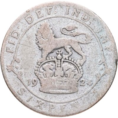 купить Великобритания 6 пенсов (pence) 1924