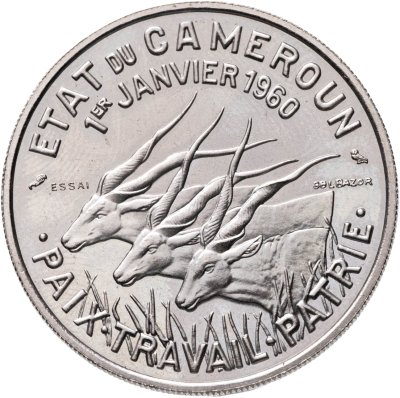 купить Камерун 50 франков (francs) 1960 пробник ESSAI