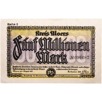 купить Германия 5000000 (5 миллионов) марок 1923