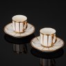 Купить Набор из двух кофейных пар, фирма "Raynaud & Cie" (Limoges), фарфор, золочение, Франция, 1920-1940 гг.