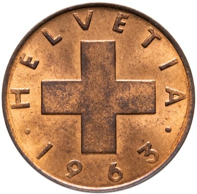 купить Швейцария 1 раппен (rappen) 1963