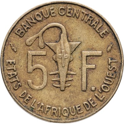 купить Западная Африка 5 франков 1976