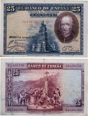 купить Испания 25 песет 1928