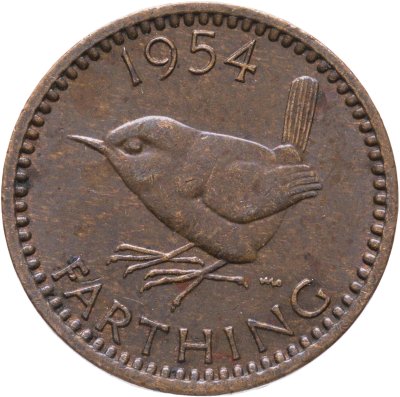 купить Великобритания 1 фартинг (farthing) 1954