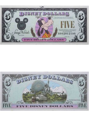 купить США 5 Дисней доллар 1994 Серия АА