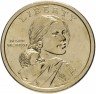 Купить США 1 доллар (dollar) 2013 Р "Коренные Американцы - Делаверский договор 1778 года"