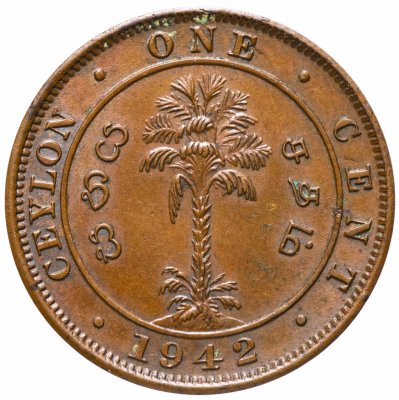 купить Цейлон 1 цент (cent) 1942