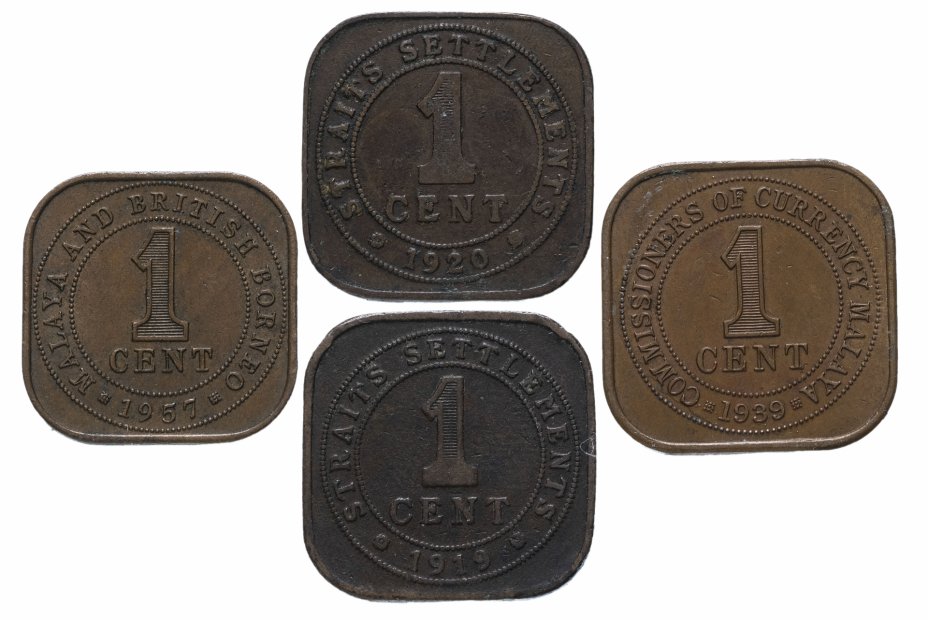 купить Малайя набор из 4-х монет 1919-1957