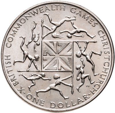 купить Новая Зеландия 1 доллар 1974 "X Британские Игры Содружества"