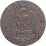 Купить Франция 5 сантимов (centimes) 1855 D  знак монетного двора: "D" - Лион