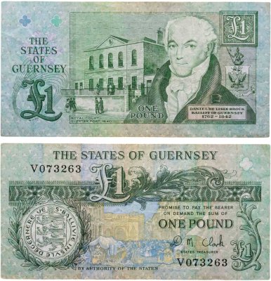 купить Гернси 1 фунт 1980-1989 г.