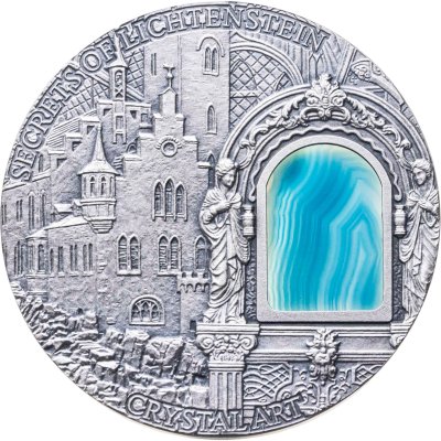 купить Остров Ниуэ 2 доллара 2012 "Искусство кристаллов - замок Лихтенштейн", в футляре с сертификатом