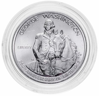 купить США 50 центов 1982 "250 лет со дня рождения Джорджа Вашингтона"