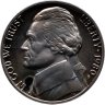 Купить США 5 центов (cents) 1980 Proof Jefferson Nickel (Джефферсон) знак монетного двора "S" - Сан-Франциско