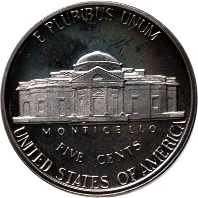 купить США 5 центов (cents) 1980 Proof Jefferson Nickel (Джефферсон) знак монетного двора "S" - Сан-Франциско