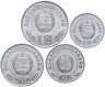 Купить Северная Корея (КНДР) набор монет 2002-2008 "Одна звезда" (4 штуки)