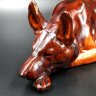 Купить Статуэтка "Лежащая овчарка", скульптор Б.Я. Воробьев, Рябовский завод керамических изделий, керамика, поливы, СССР, 1950-1980 гг.