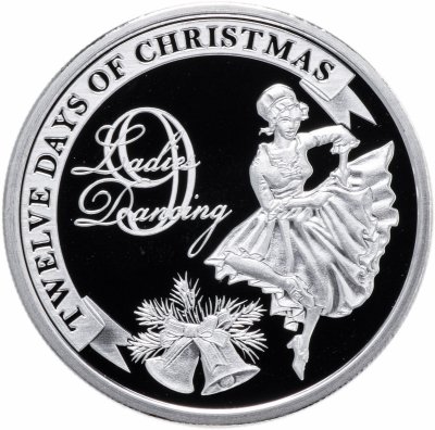 купить Остров Ниуэ 2 доллара 2009 "12 дней рождества: день 9-й. Танцующие дамы"