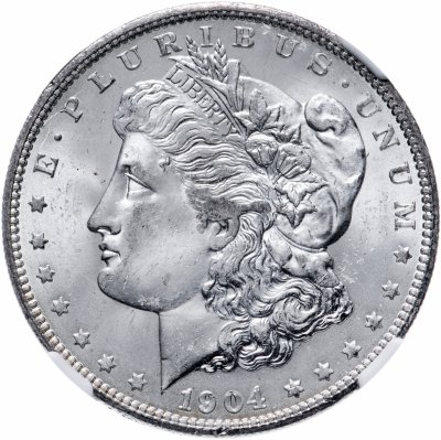 купить США 1 доллар (dollar) 1904 Доллар Моргана, в слабе NGC MS63, знак монетного двора: "O" - Новый Орлеан