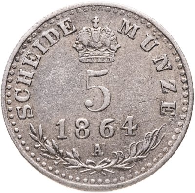 купить Австрия 5 крейцеров (kreuzer) 1864