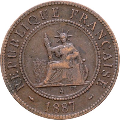 купить Французский Индокитай 1 сантим (centime) 1887