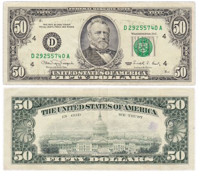 купить США 50 долларов 1990 D